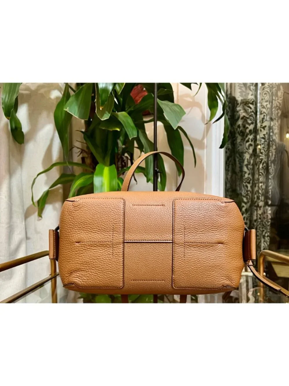 AUTHENTIC TORY BURCH TAN PERRY SATCHEL HANDBAG